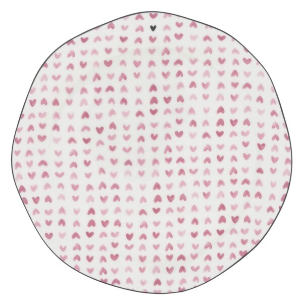 Keramický talíř Rose Hearts All Over Ø 23 cm