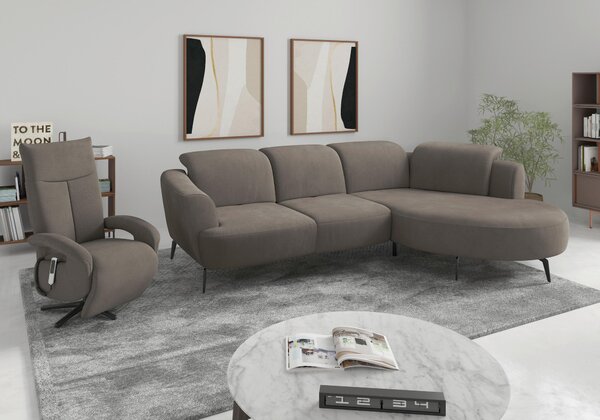ROHOVÁ SEDAČKA, textil, jílová barva Sit & More - Sedací soupravy, Online Only
