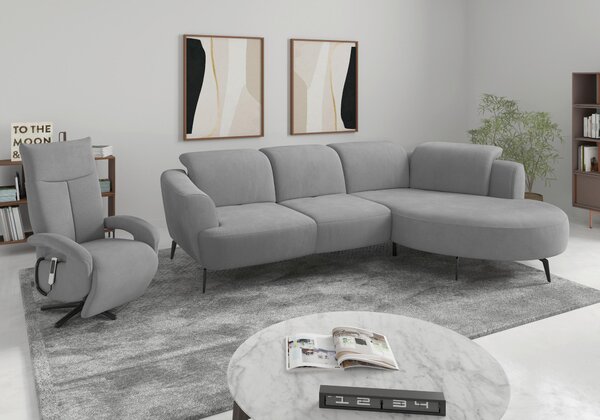 ROHOVÁ SEDAČKA, textil, šedá Sit & More - Sedací soupravy, Online Only