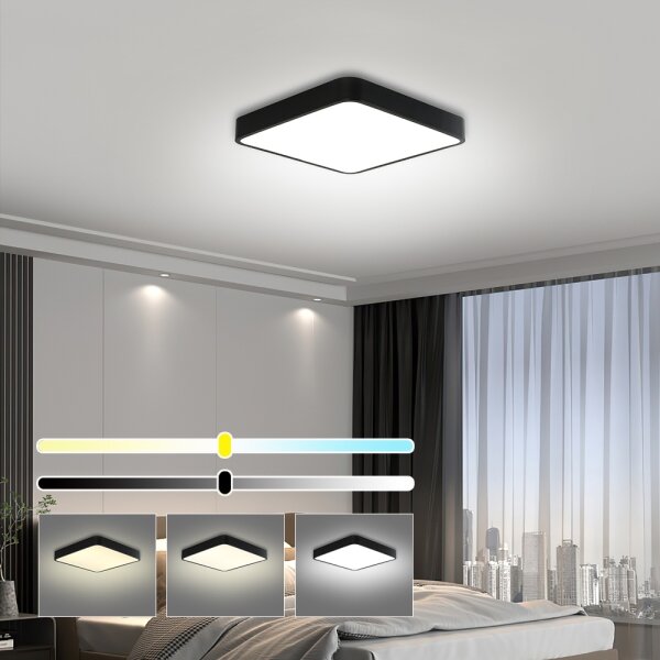 Brilagi - LED Stmívatelné svítidlo POOL SQUARE LED/36W/230V 40x40 cm černá + DO
