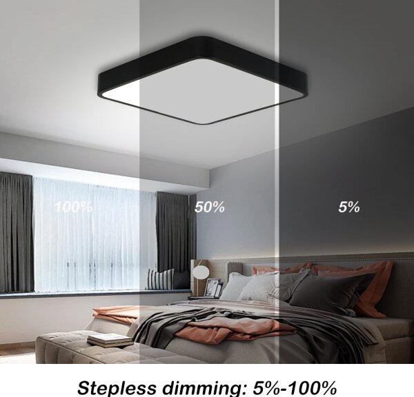 Brilagi - LED Stmívatelné svítidlo POOL SQUARE LED/48W/230V 50x50 cm černá + DO