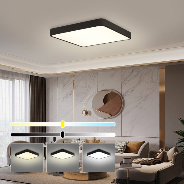 Brilagi - LED Stmívatelné svítidlo POOL SQUARE LED/48W/230V 50x50 cm černá + DO