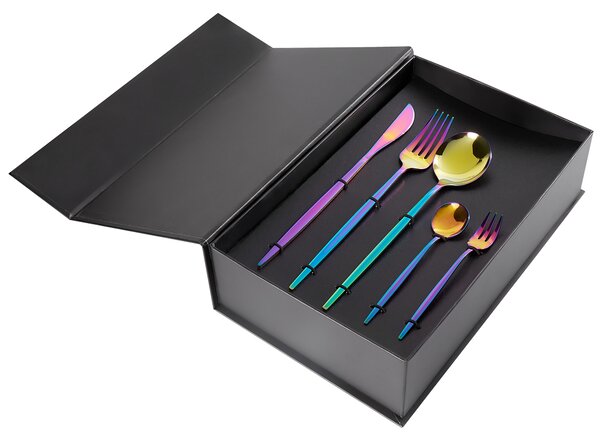30dílná sada příborů RIGATONI Pestrá