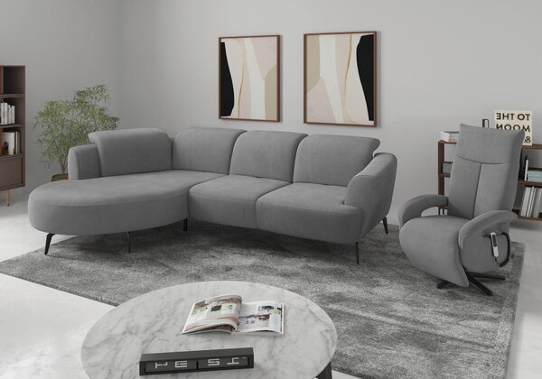 ROHOVÁ SEDAČKA, textil, šedá Sit & More - Sedací soupravy, Online Only