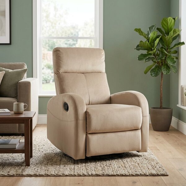Rozkládací křeslo Olimp Velvet, béžová