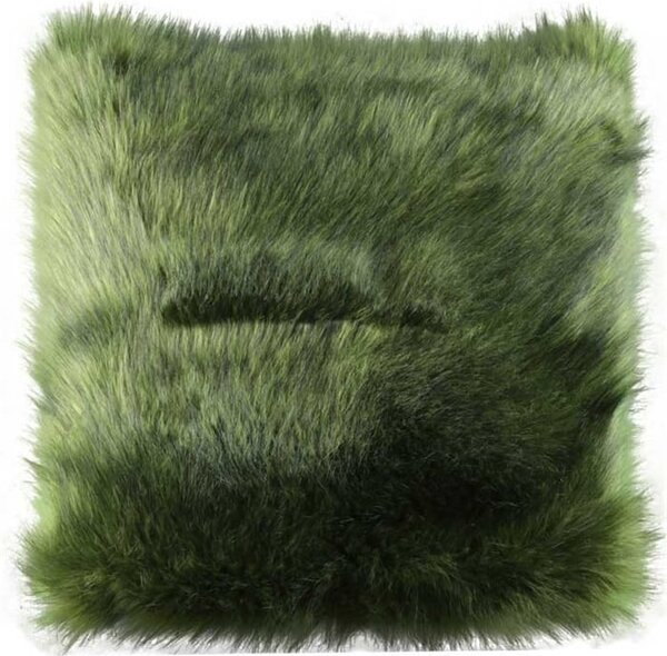 Unique Living Chlupatý polštář Indy avokádově zelený-45x45cm
