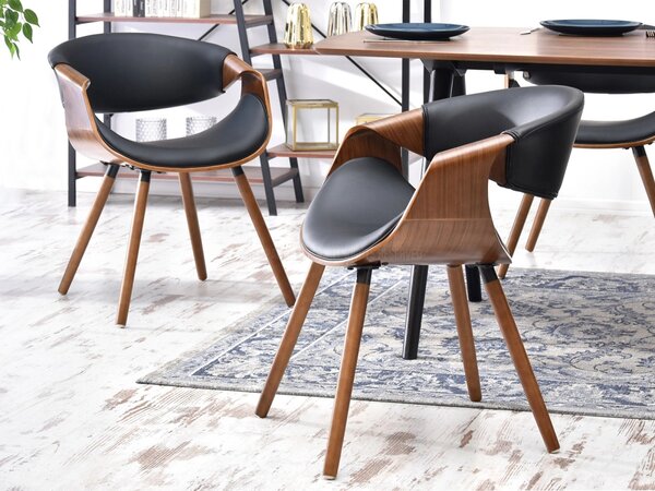 Designová jídelní židle SAROLTA - ořech / černá 1