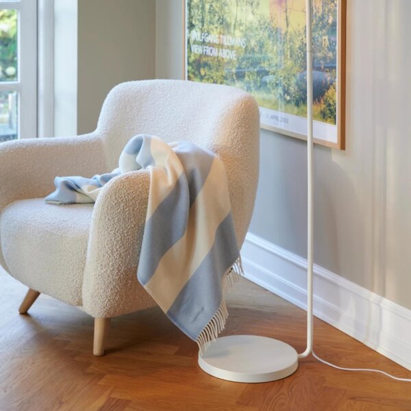 Nordlux Bílá kovová stojací lampa Dial 150 cm