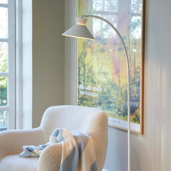Nordlux Bílá kovová stojací lampa Dial 150 cm
