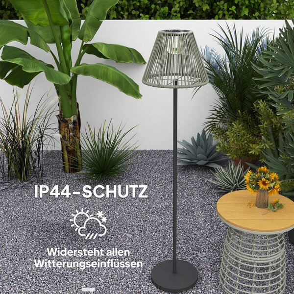 OUTSUNNY Solární stojací lampa RATAN v boho stylu 33x135 cm