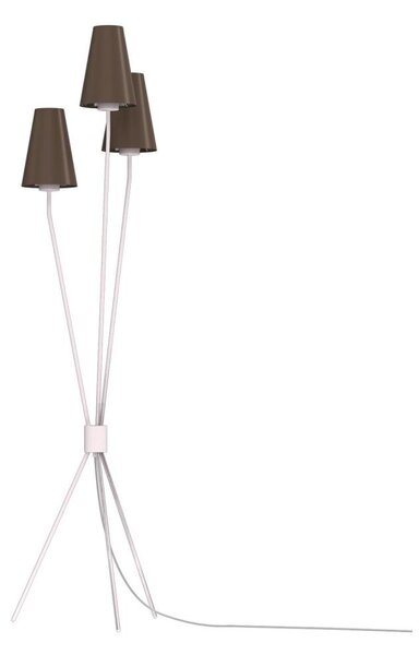 Stojací lampa TREFOT 3xE14/15W/230V hnědá/krémová