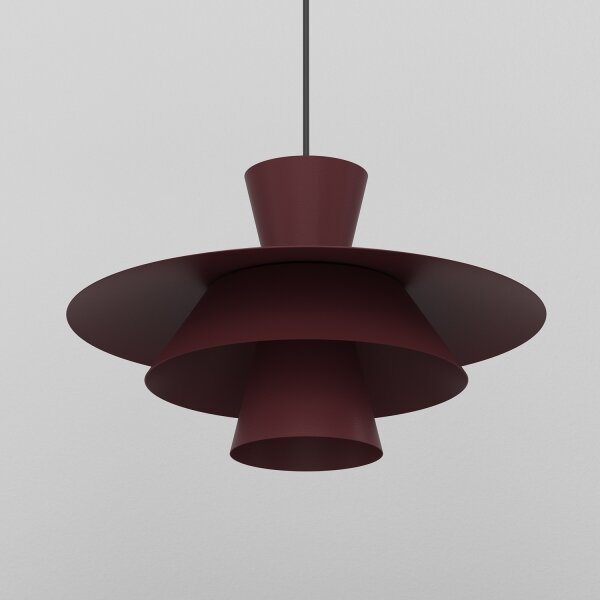 Lustr na lanku PLATO 1xE27/15W/230V burgundy