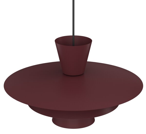 Lustr na lanku PLATO 1xE27/15W/230V burgundy