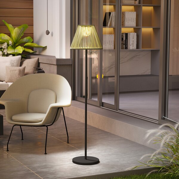 OUTSUNNY Solární stojací lampa RATAN v boho stylu 33x135 cm