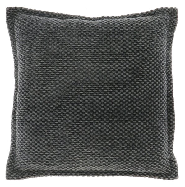 UniqueLiving Režný polštář Zaza tmavě šedý-45x45cm