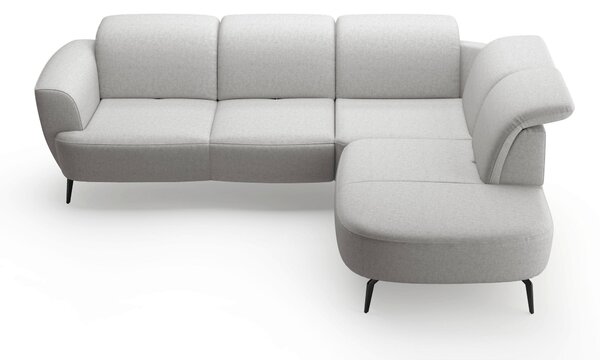 ROHOVÁ SEDAČKA, textil, světle šedá Sit & More - Sedací soupravy, Online Only
