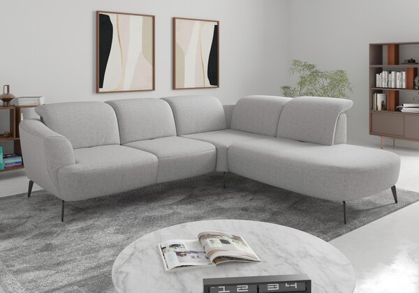 ROHOVÁ SEDAČKA, textil, světle šedá Sit & More - Sedací soupravy, Online Only