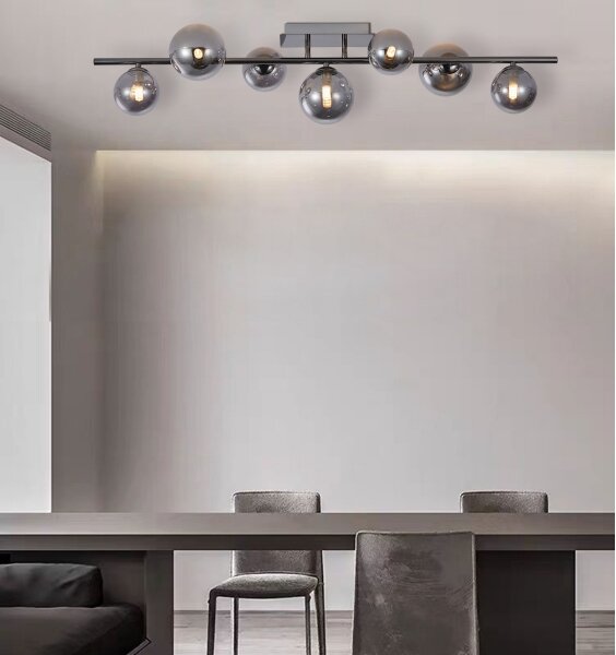 Wofi 7014-705W - LED Přisazený lustr VILLA 7xG9/3W/230V černá