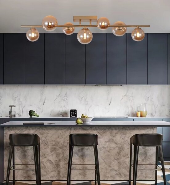 Wofi 7014-701W - LED Přisazený lustr VILLA 7xG9/3W/230V zlatá