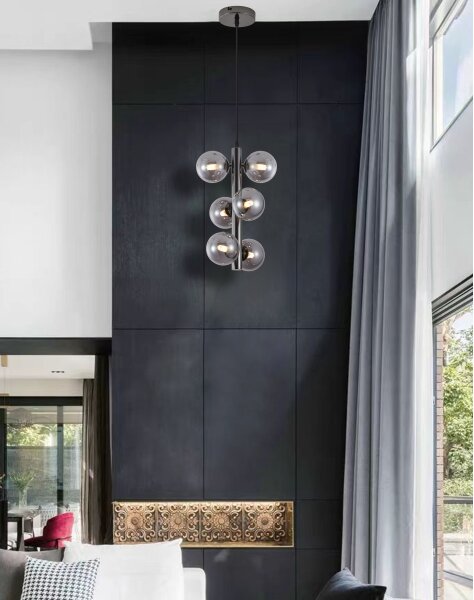 Wofi 6014-605W - LED Lustr na lanku VILLA 6xG9/3W/230V černá