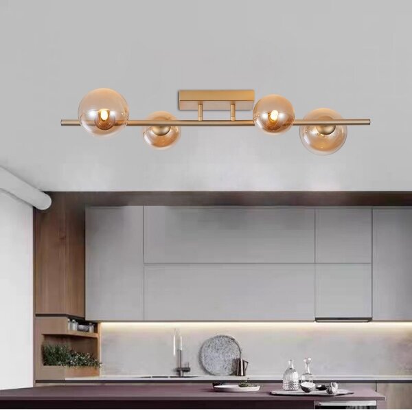 Wofi 7014-401W - LED Přisazený lustr VILLA 4xG9/3W/230V zlatá