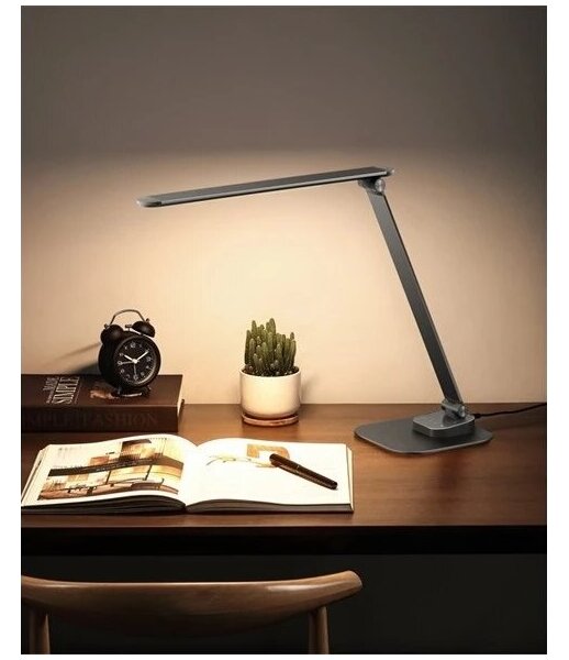 LED Stmívatelná stolní lampa s USB LED/7,5W/230V 3000K/4000K/5500K antracit