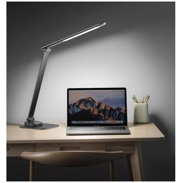 LED Stmívatelná stolní lampa s USB LED/7,5W/230V 3000K/4000K/5500K antracit