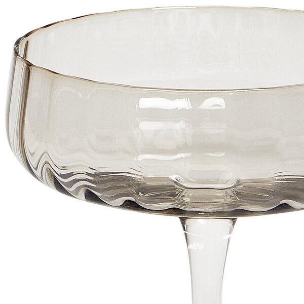 Sada 4 sklenic na koktejly QUARTZ 170 ml Šedá