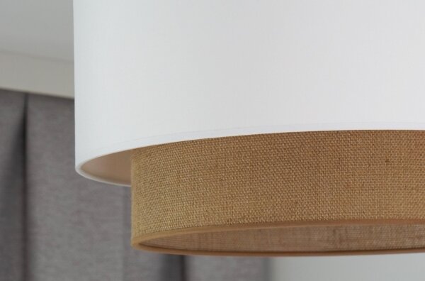 Duolla - Přisazený lustr BOHO 1xE27/15W/230V pr. 45 cm bílá/hnědá