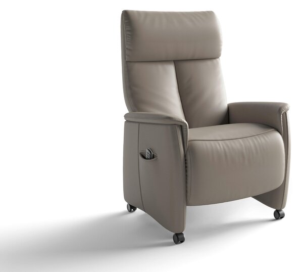 RELAXAČNÍ KŘESLO, kůže, šedá Sit & More - Online Only křesla & taburety, Online Only