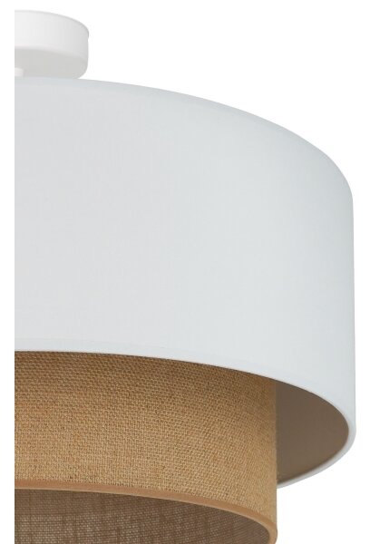 Duolla - Přisazený lustr BOHO 1xE27/15W/230V pr. 45 cm bílá/hnědá