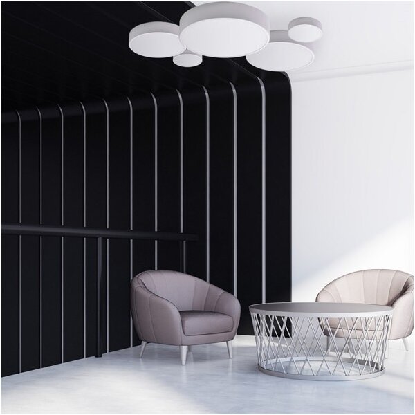 Koupelnové stropní svítidlo se senzorem CLEO 3xE27/24W/230V pr. 40 cm bílá IP54