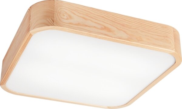 Stropní svítidlo NATURAL SQUARE 4xE27/15W/230V 45x45 cm borovice