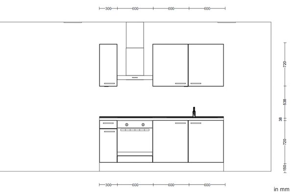 KUCHYŇSKÝ BLOK 210 cm Nobilia - Online Only kuchyňské linky, Online Only