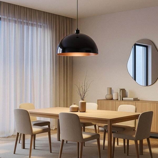 Brilagi - LED Lustr na lanku METALO 1xE27/40W/230V pr. 40 cm černá/měděná