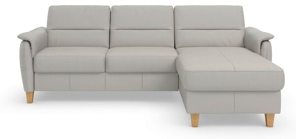ROHOVÁ SEDAČKA, kůže, světle šedá Sit & More - Sedací soupravy, Online Only