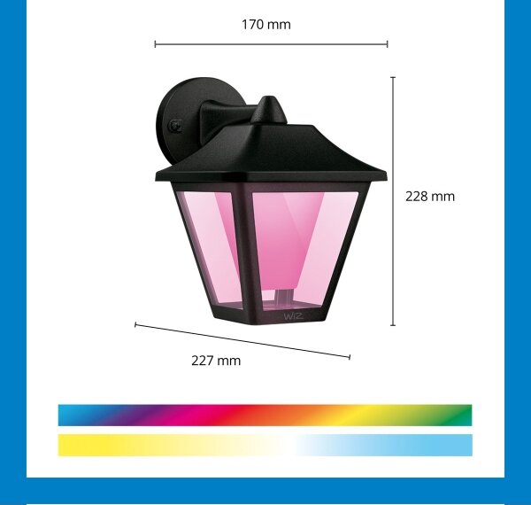 WiZ - LED RGBW Stmívatelné venkovní nástěnné svítidlo LED/9,5W/230V IP44 Wi-Fi