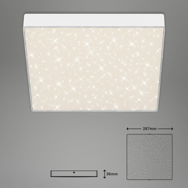 Briloner 7078-416 - LED Stropní svítidlo STAR SKY LED/21W/230V 28x28 cm bílá