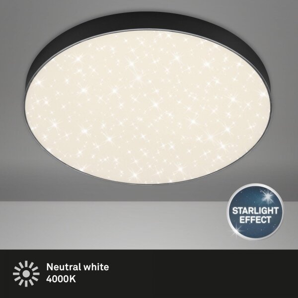 Briloner 7075-415 - LED Stropní svítidlo STAR SKY LED/24,5W/230V pr. 38 cm černá