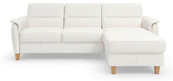 ROHOVÁ SEDAČKA, kůže, bílá Sit & More - Sedací soupravy, Online Only