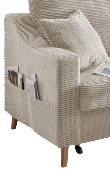 ROHOVÁ SEDAČKA, textil, béžová P & B - Sedací soupravy, Online Only