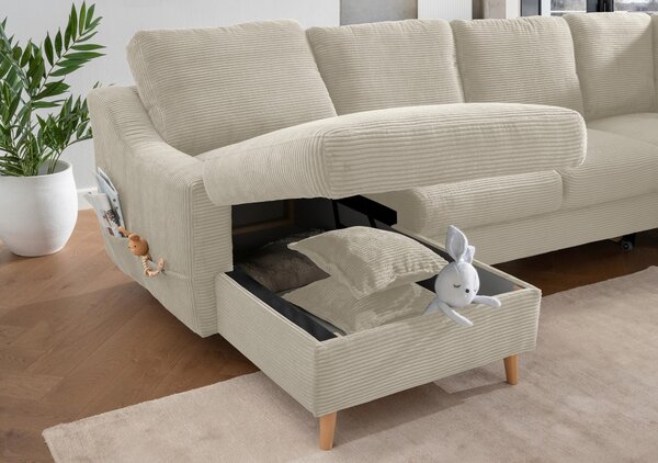 SEDACÍ SOUPRAVA, textil, béžová P & B - Sedací soupravy, Online Only