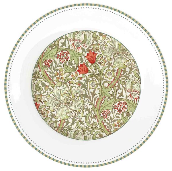 Easy Life Porcelánový dezertní talíř William Morris Green -19cm