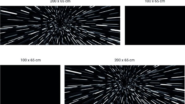 FUGU Ochrana zdi za postel - Skok do hyperprostoru black Varianta ochrany zdi: Delší strana postele 200x65 cm