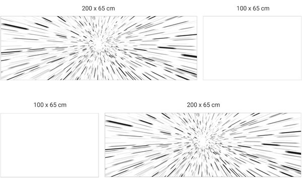 FUGU Ochrana zdi za postel - Skok do hyperprostoru white Varianta ochrany zdi: Delší strana postele 200x65 cm