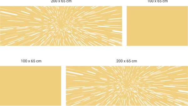 FUGU Ochrana zdi za postel - Skok do hyperprostoru yellow Varianta ochrany zdi: Delší strana postele 200x65 cm