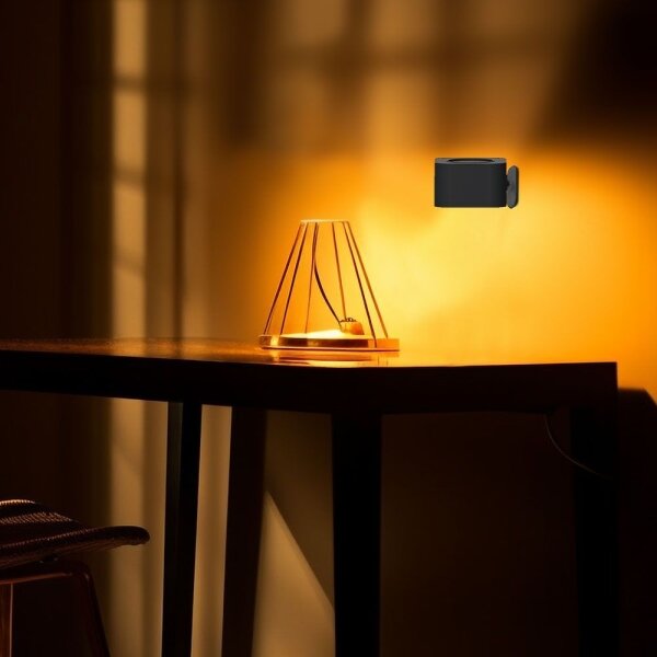 LED Stmívatelná magnetická stolní lampa 4v1 LED/3W/5V 3000-6000K 1800 mAh černá
