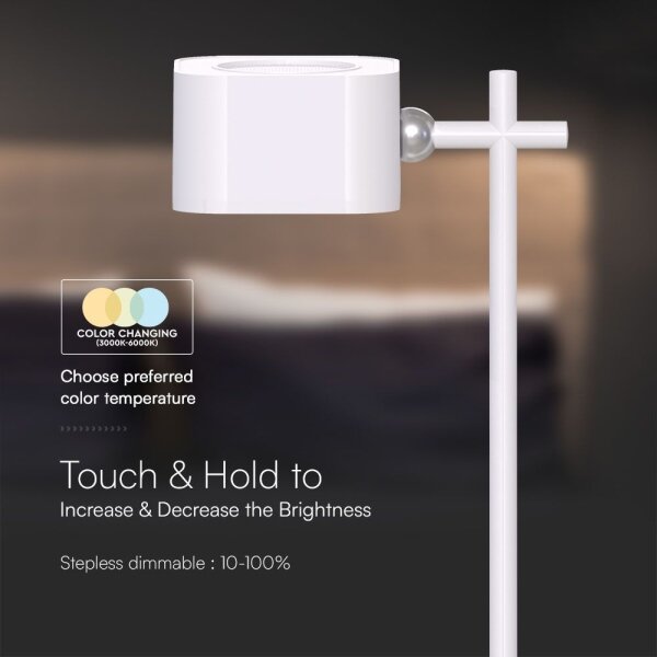 LED Stmívatelná magnetická stolní lampa 4v1 LED/3W/5V 3000-6000K 1800 mAh bílá