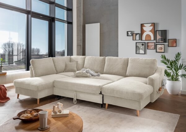 SEDACÍ SOUPRAVA, textil, béžová P & B - Sedací soupravy, Online Only