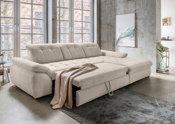 ROHOVÁ SEDAČKA, textil, béžová P & B - Sedací soupravy, Online Only